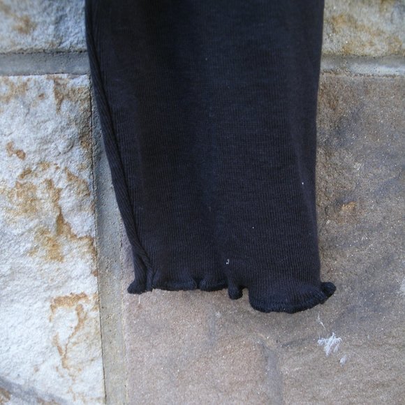 Bongo Black Cropped Long Sleeve Cat Shirt Size LG Junior - Picture 9 of 12